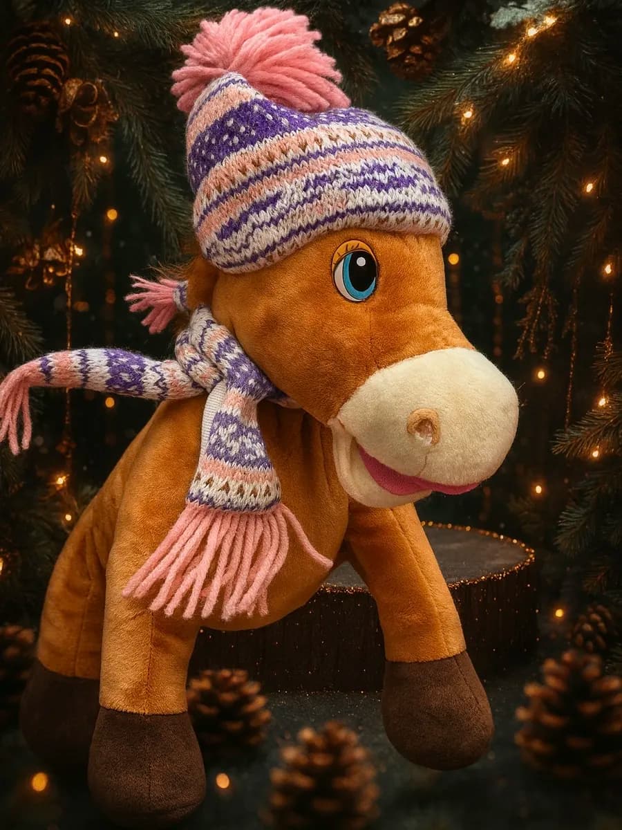 Конфетница Мягкая Игрушка для конфет символ года лошадь 2026 - фото 1