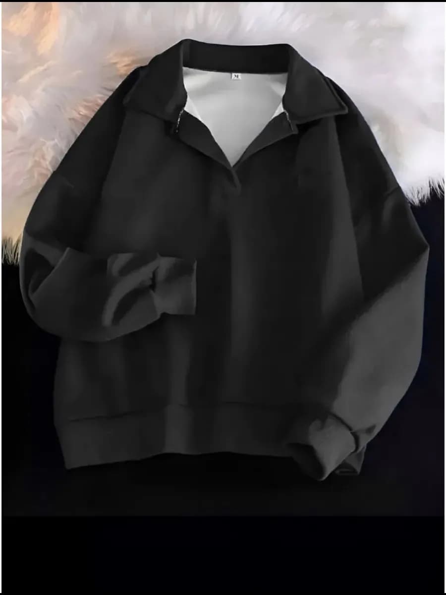 Свитшот оверсайз с воротником y2k