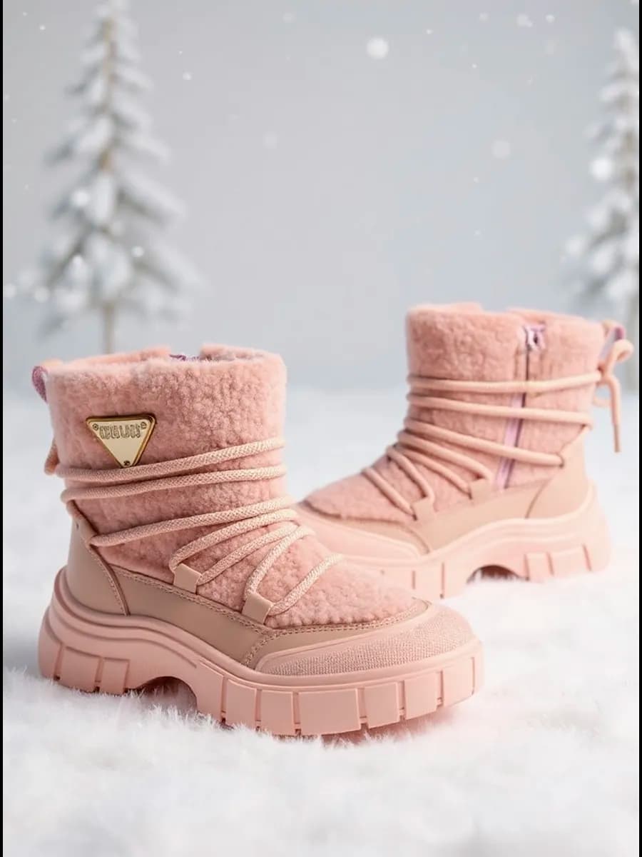 Сапоги детские дутики зимние на молнии