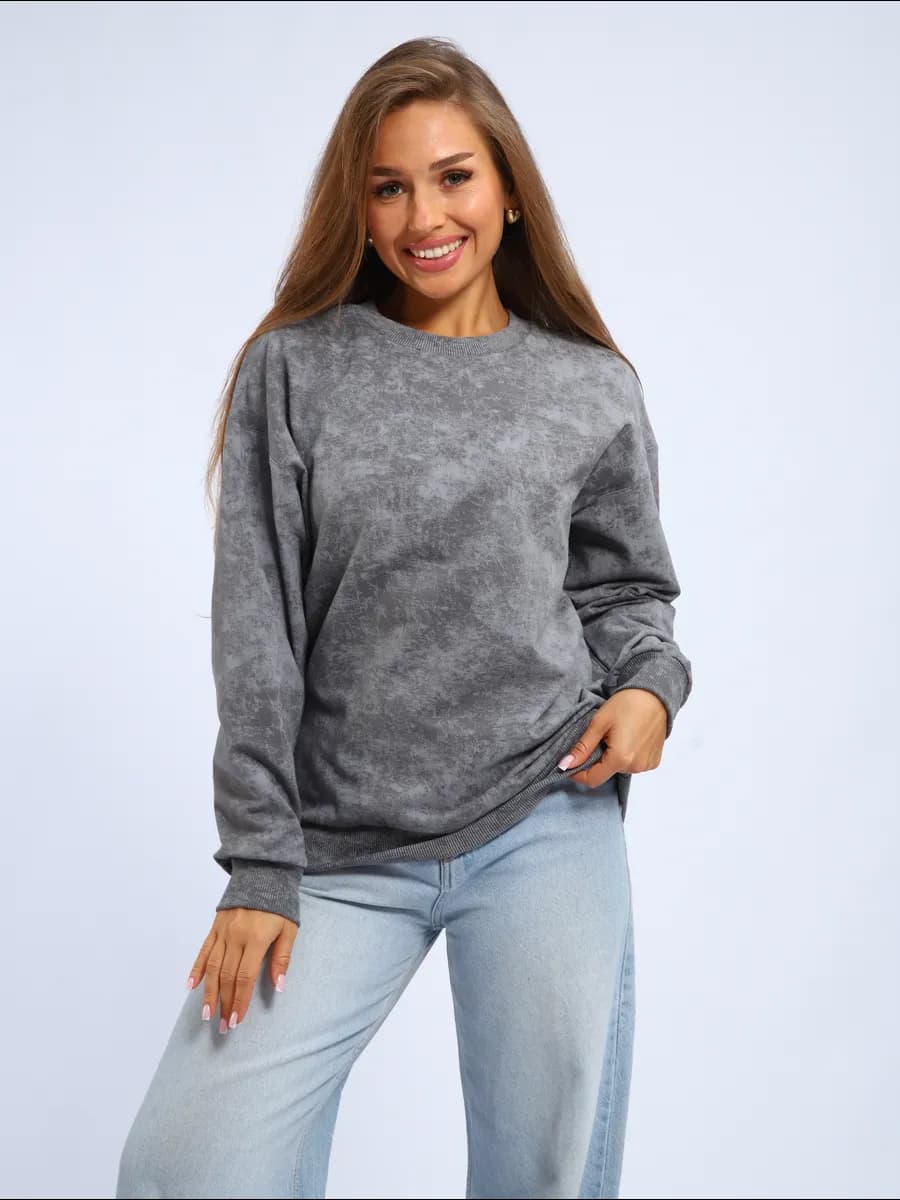 Свитшот оверсайз футер без начеса