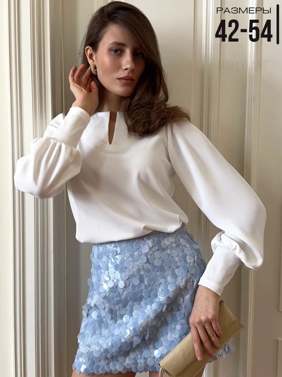 Нарядная блузка офисная