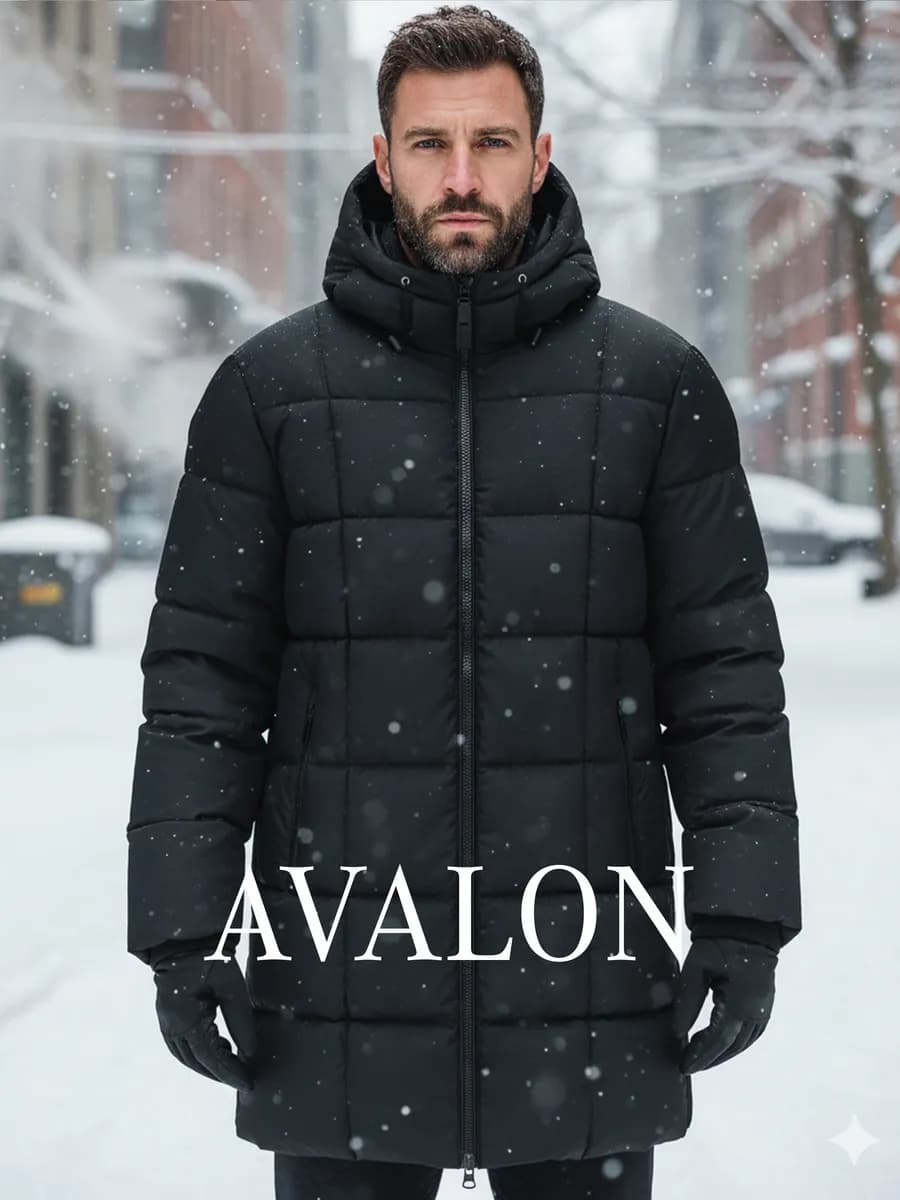 Пуховик зимний дутый