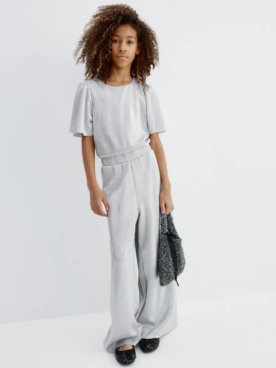 Комбинезон нарядный праздничный с эффектом металлик