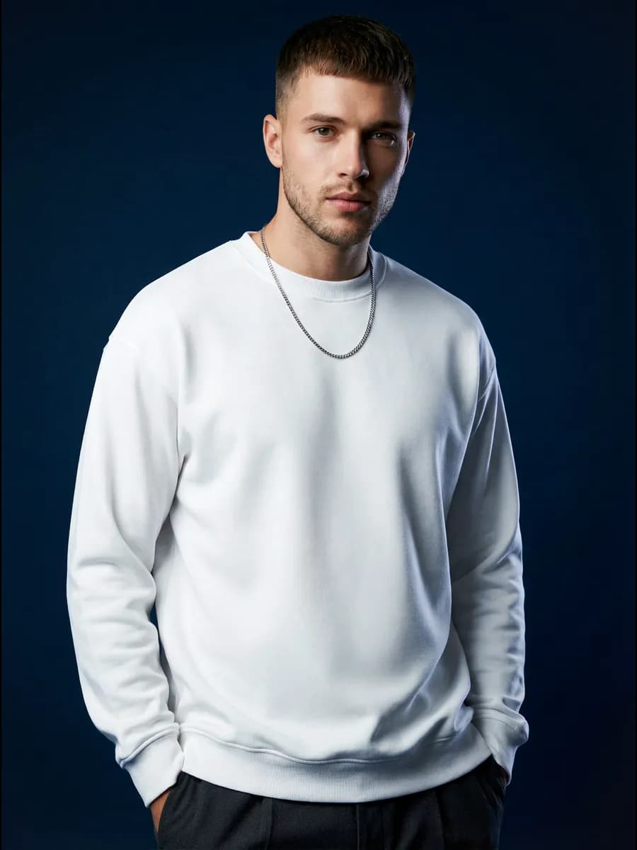 Свитшот оверсайз однотонный без начеса