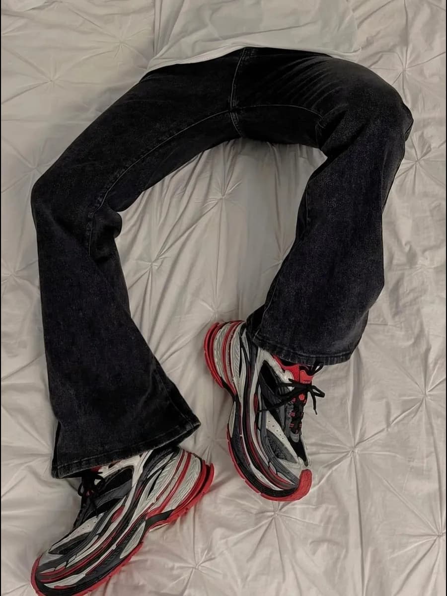 Джинсы клеш флаед в стиле Rick owens серые ERD