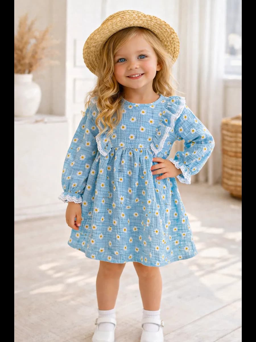 Платье из муслина для малышей