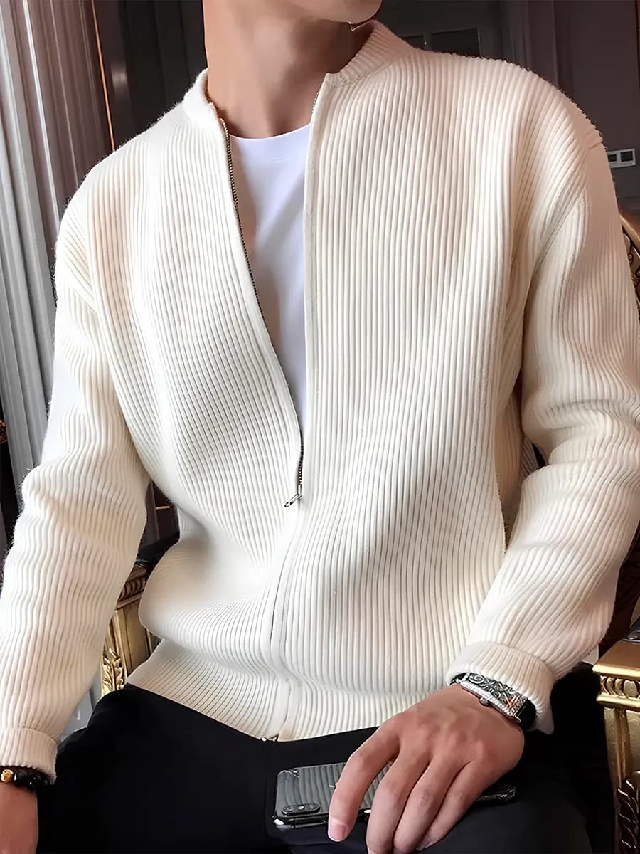 Джемпер Кардиган на молнии шерстяной