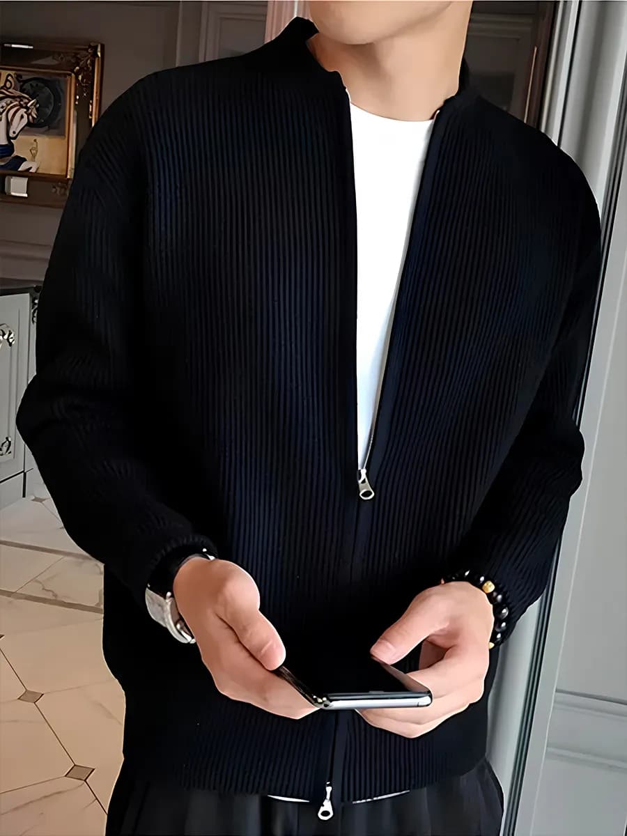 Джемпер Кардиган на молнии шерстяной