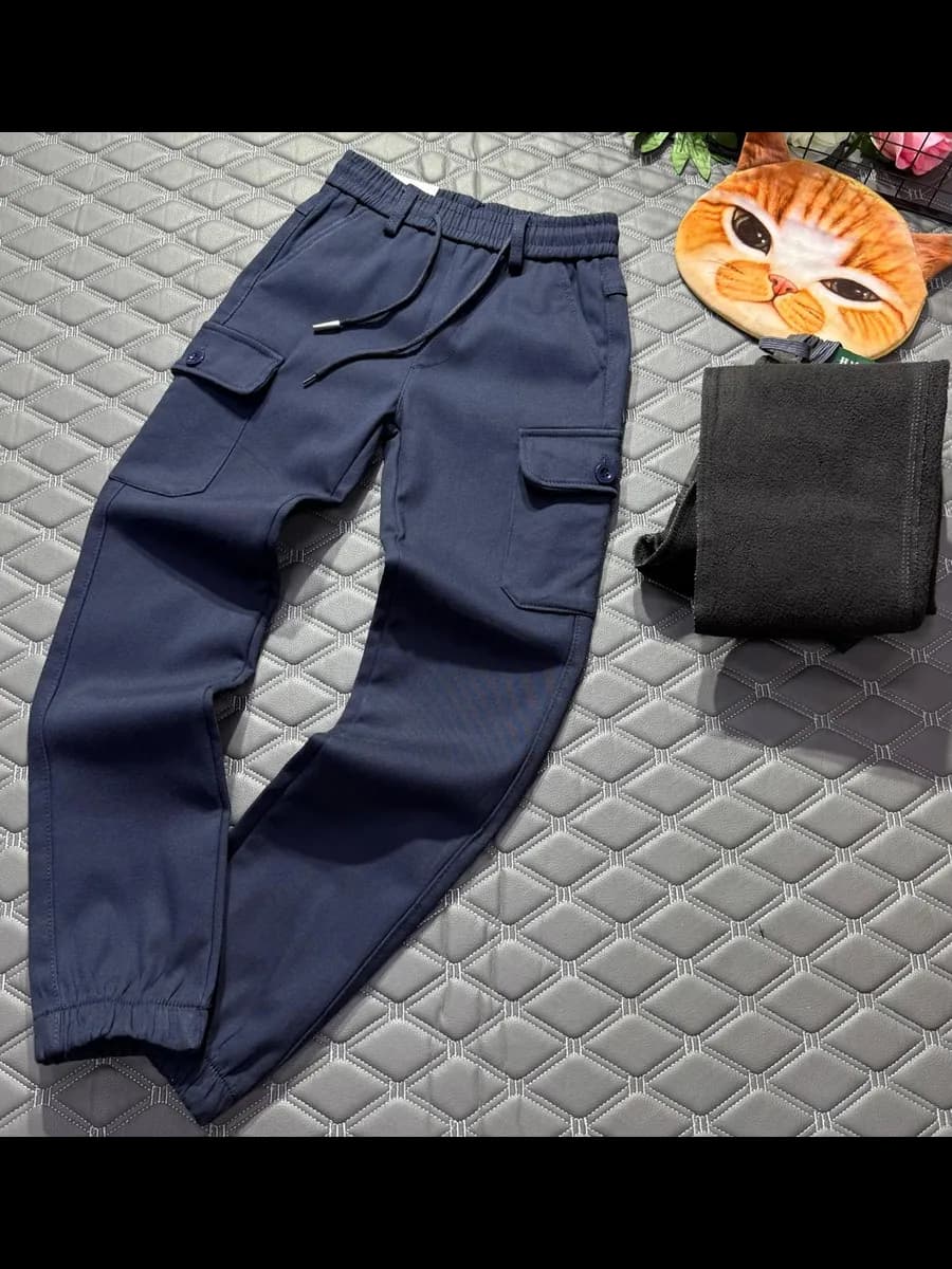 Брюки утепленные школьные на резинке на флисе