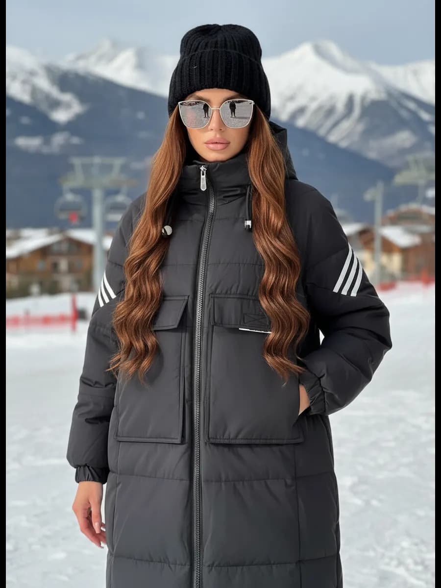 Куртка зимняя длинная спортивная