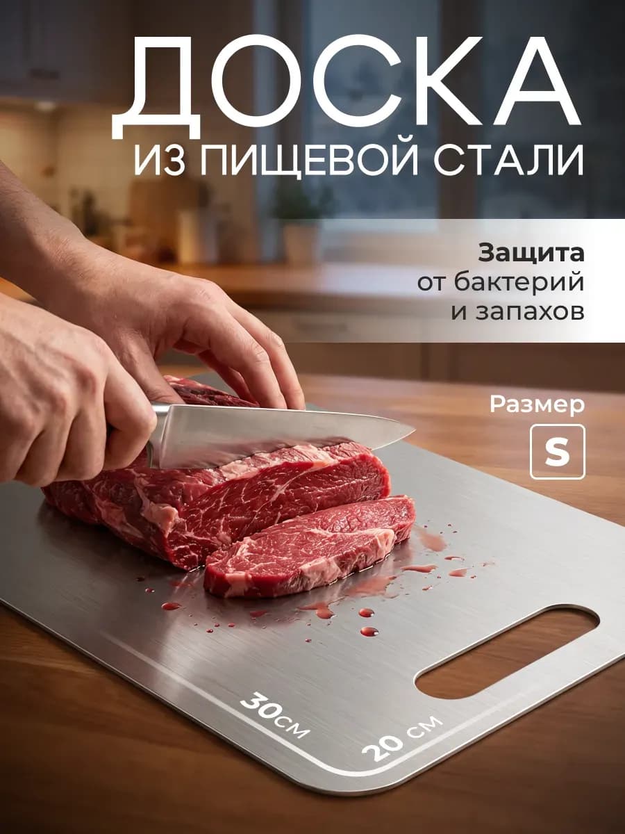 Разделочная доска металлическая из нержавеющей стали