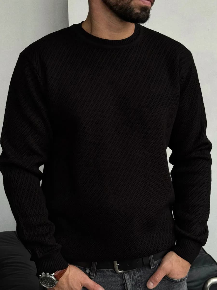 Джемпер с круглым вырезом