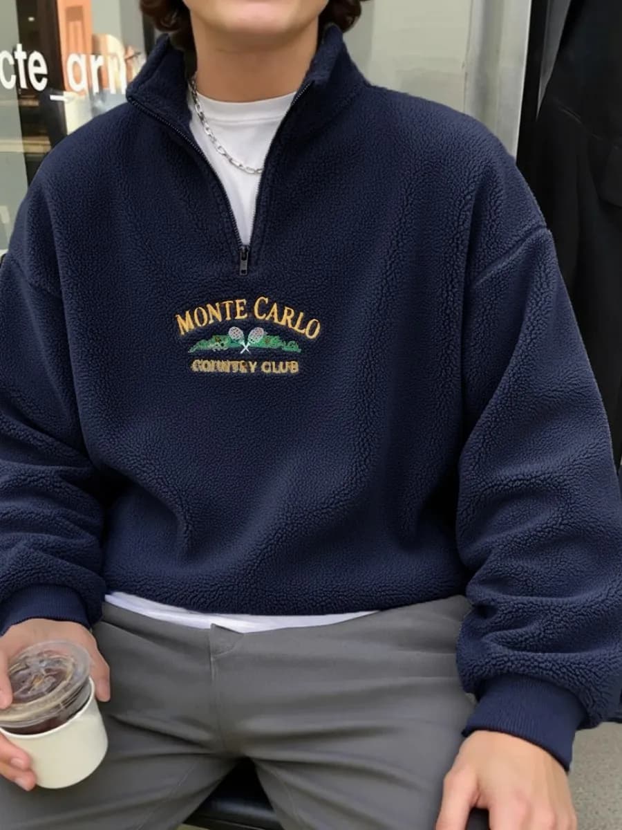 Свитшот поло с горлом на молнии sk8