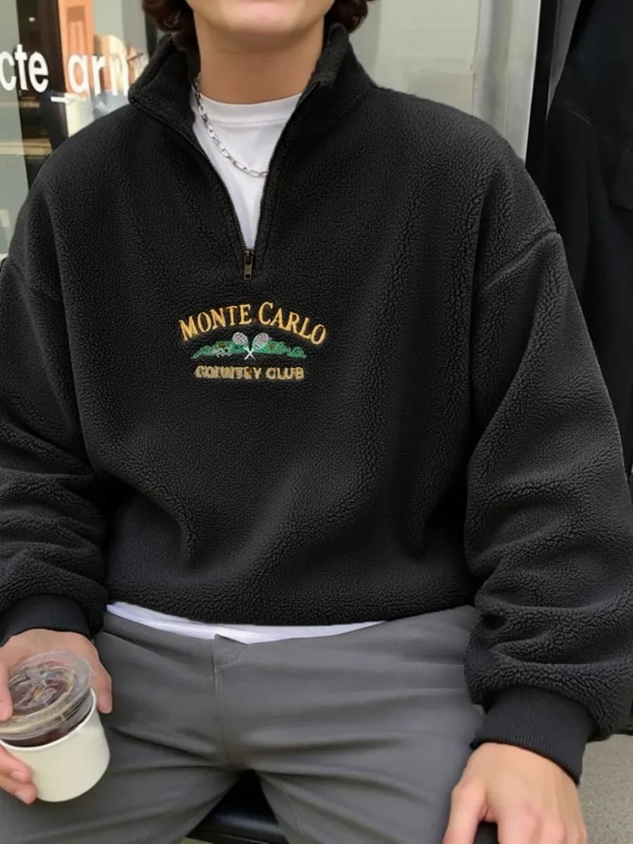 Свитшот поло с горлом на молнии sk8