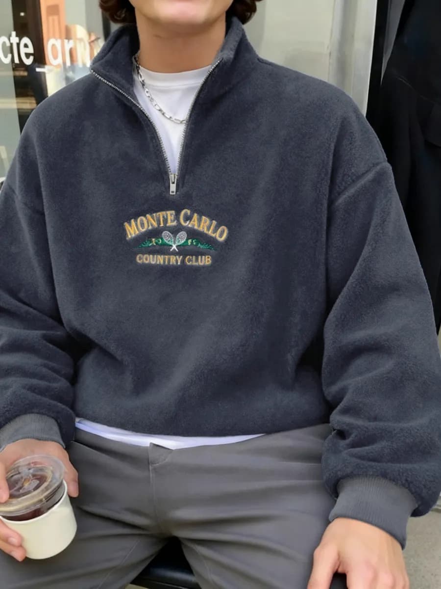 Свитшот поло с горлом на молнии sk8 - фото 1