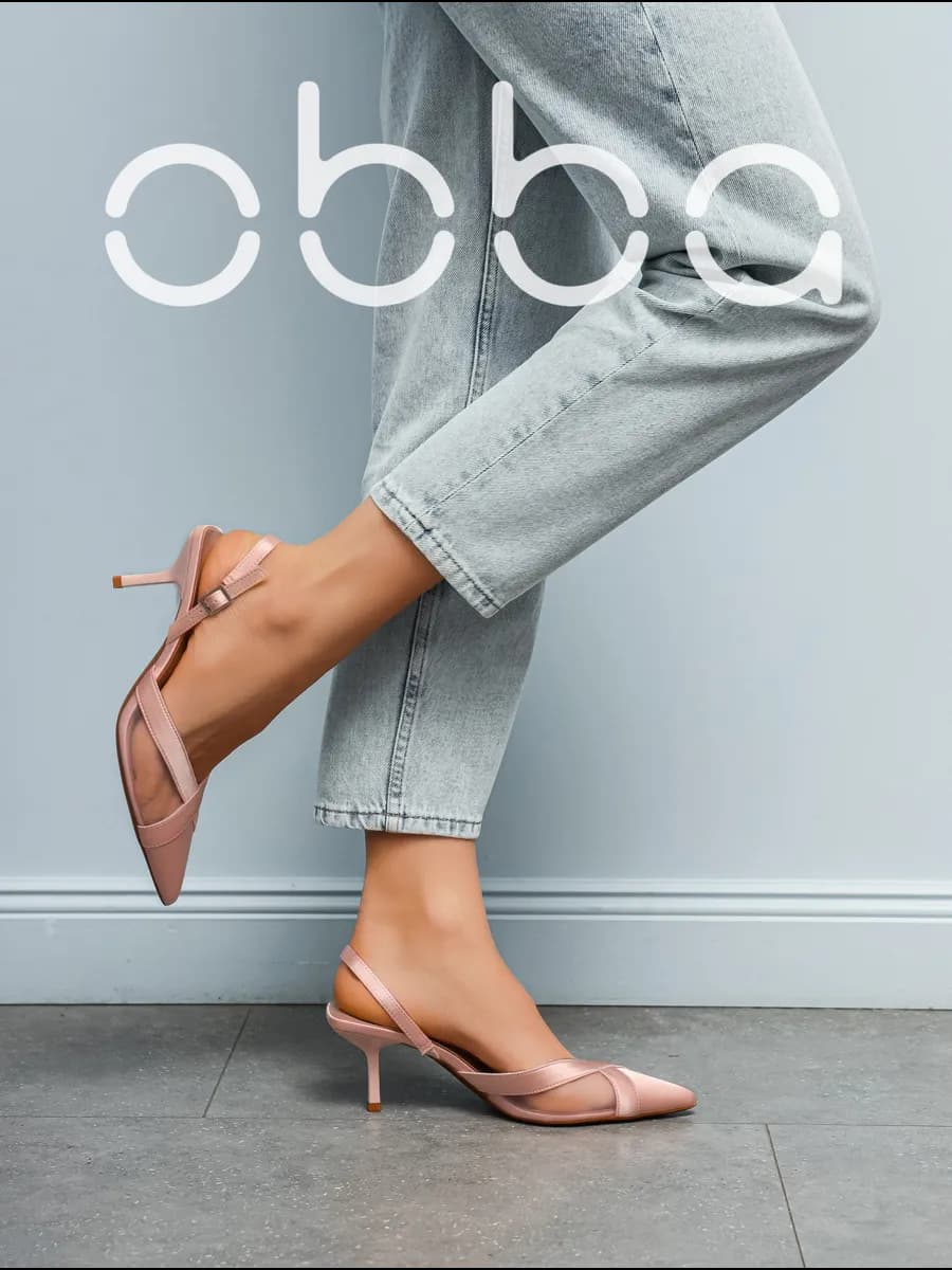 Летние туфли слингбэки на шпильке с острым носом сетка