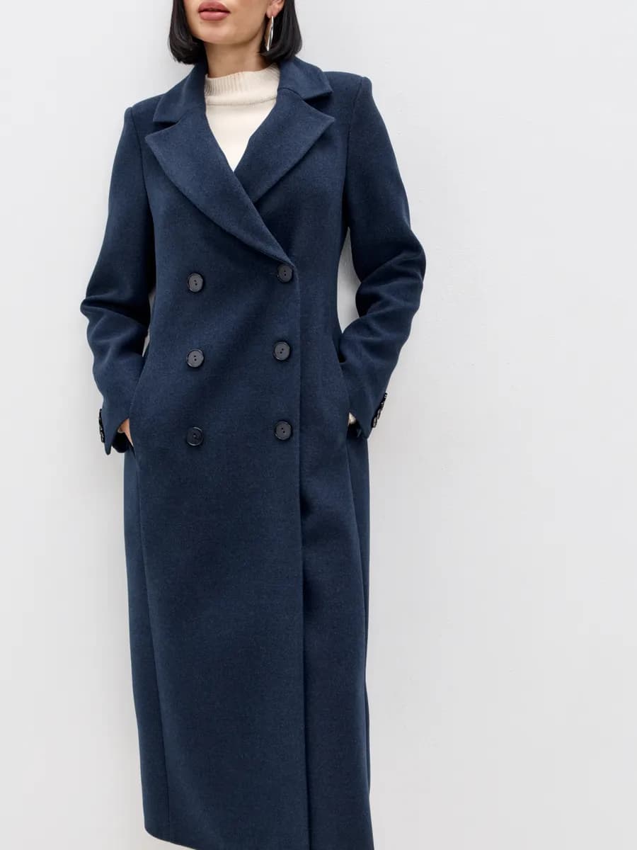 Пальто демисезонное приталенное длинное - фото 1