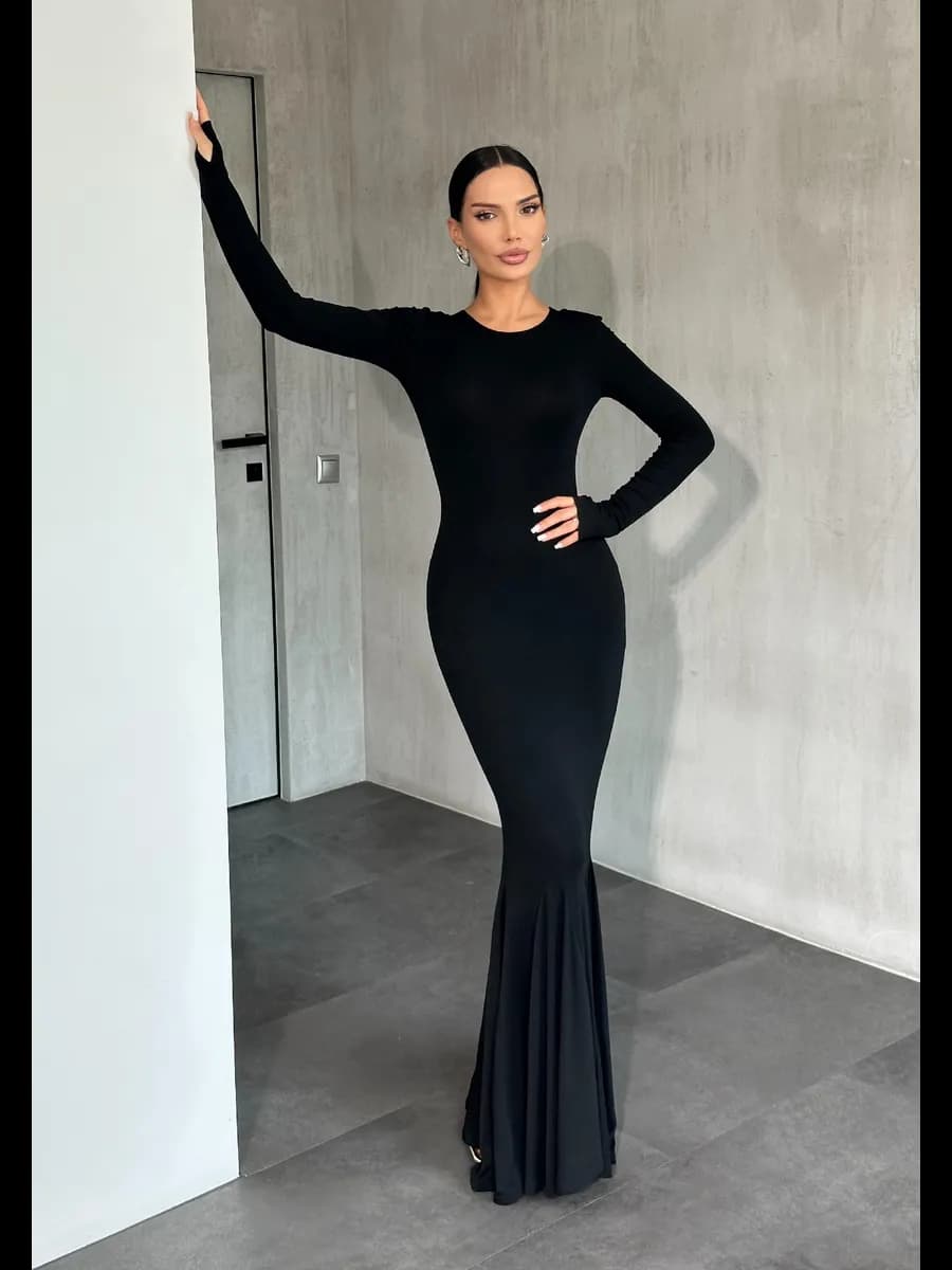 Платье лапша длинное вечернее праздничное офисное макси