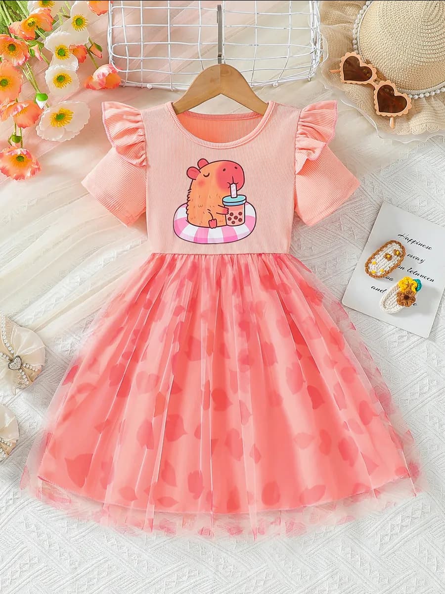 Платье в детский сад повседневное Капибара