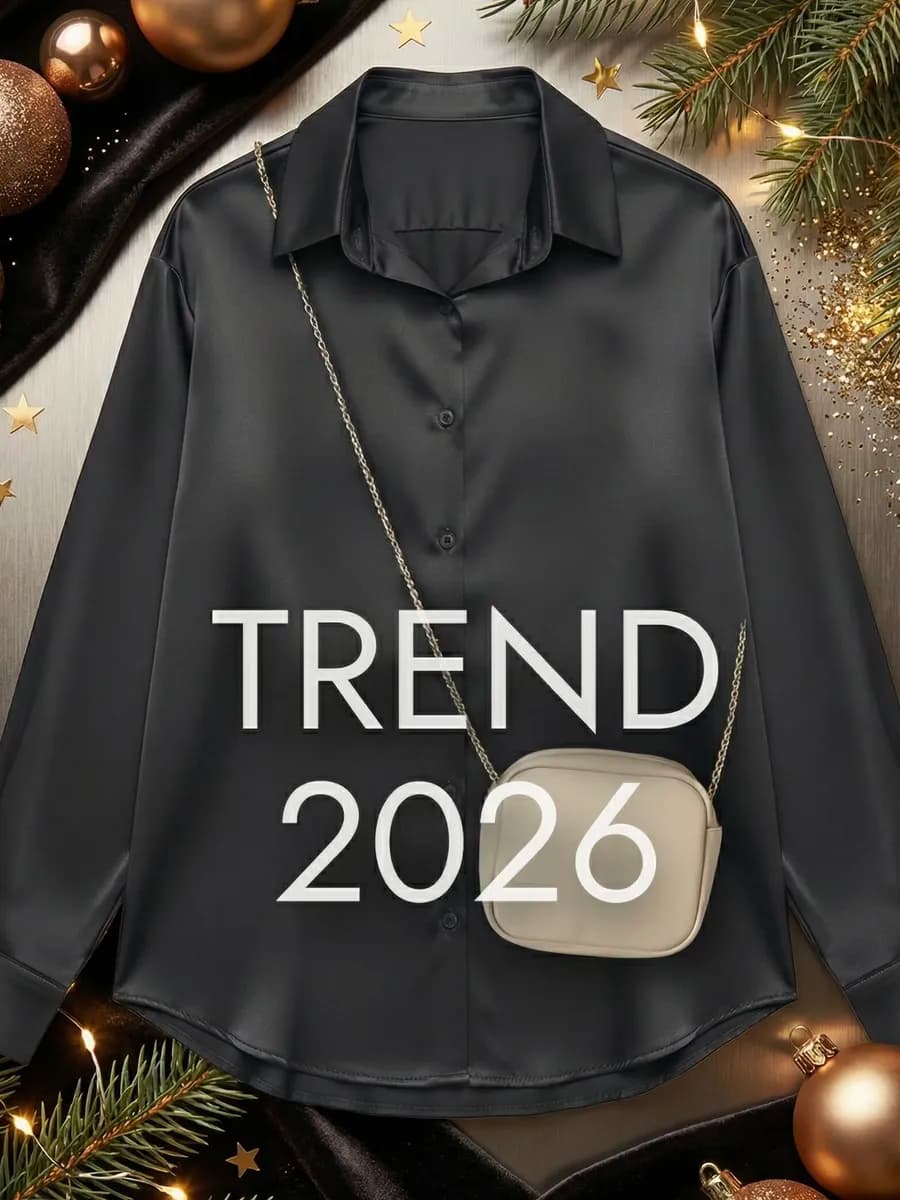 Рубашка шелковая оверсайз нарядная в офис - фото 1