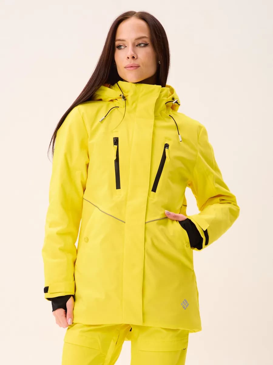 Куртка мембранная горнолыжная с капюшоном - фото 1