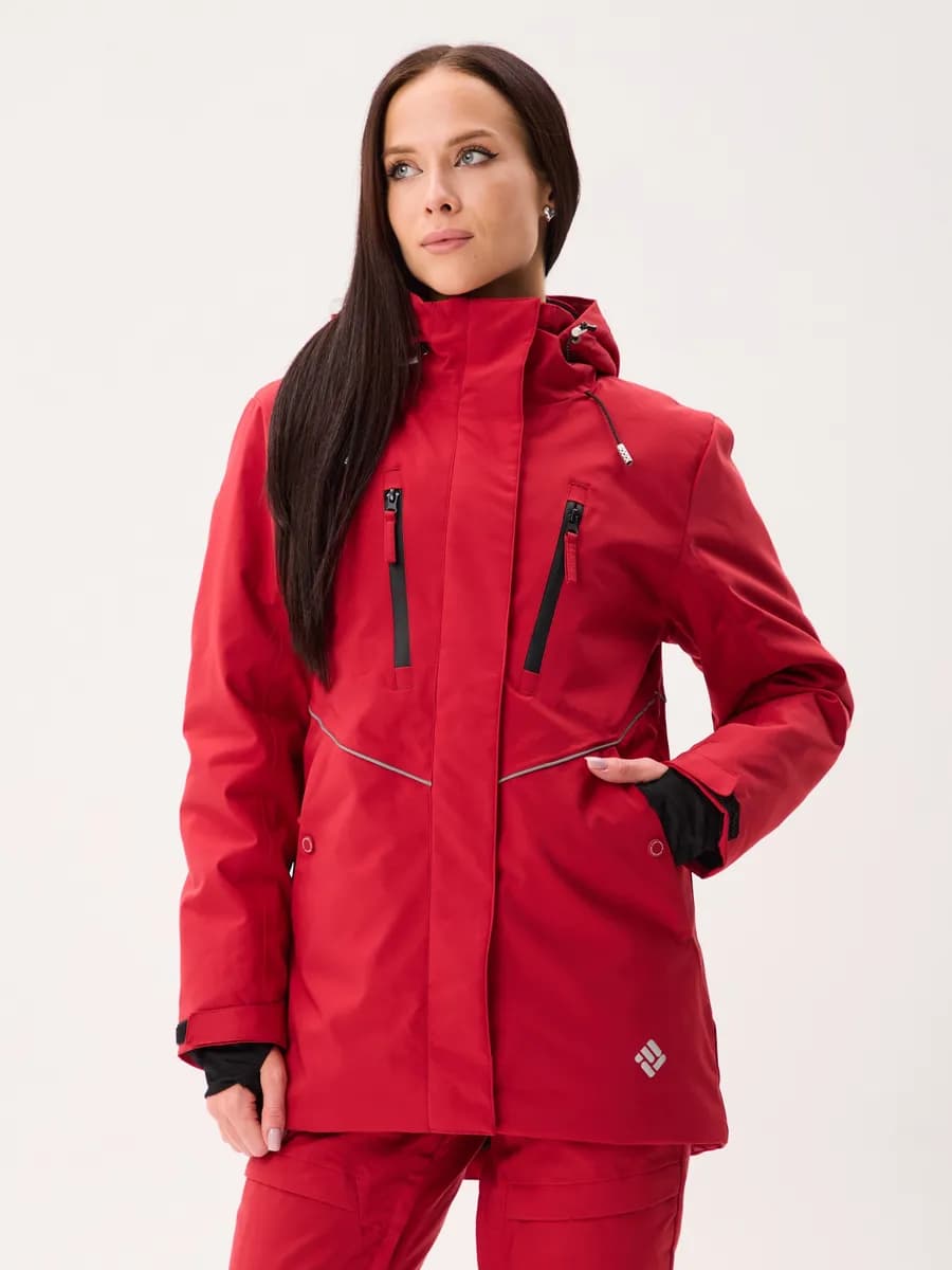 Куртка мембранная горнолыжная с капюшоном