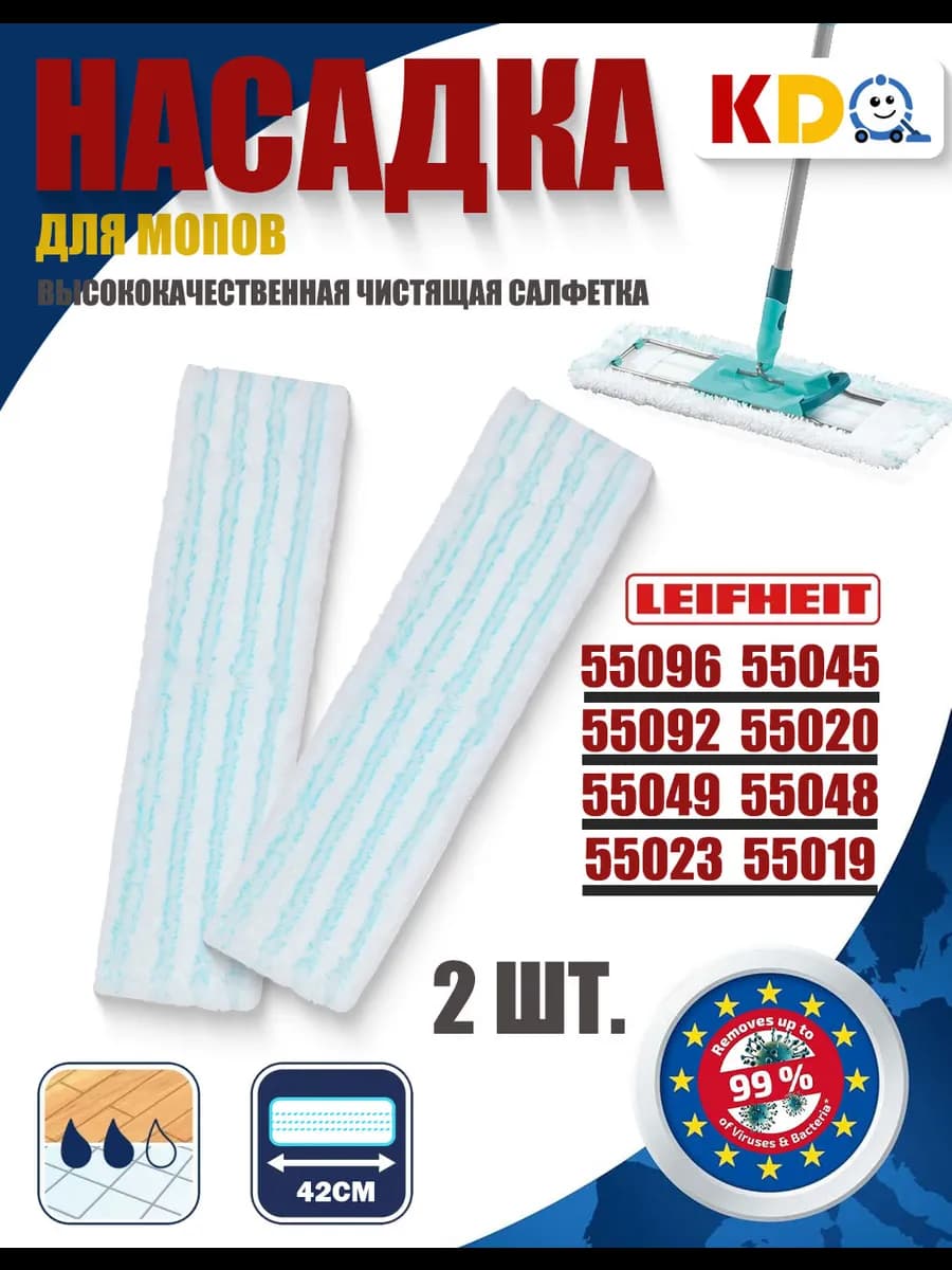 Насадка для швабры из микрофибры Leifheit Profi XL Micro Duo