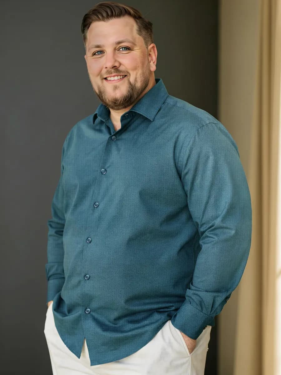 Рубашка классическая с длинным рукавом - фото 1