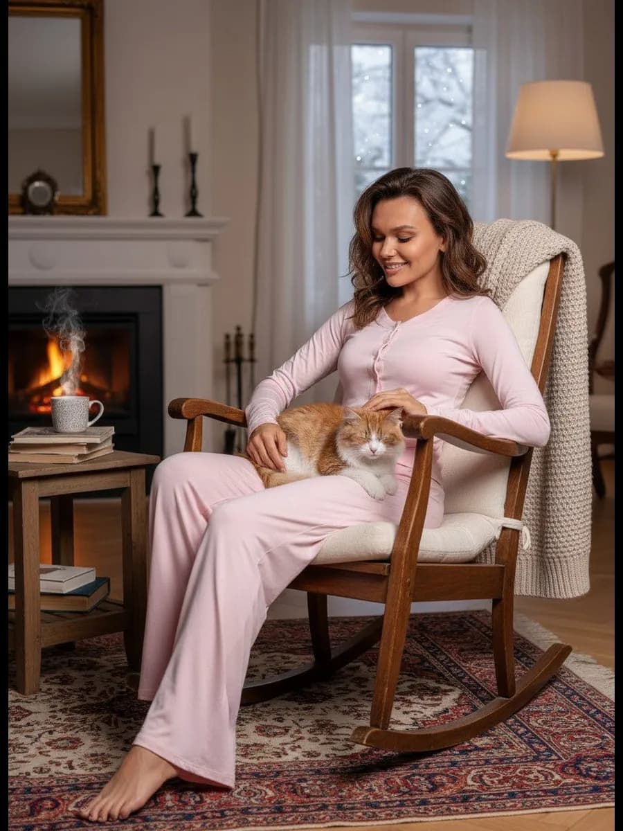 Костюм трикотажный домашний с длинным рукавом