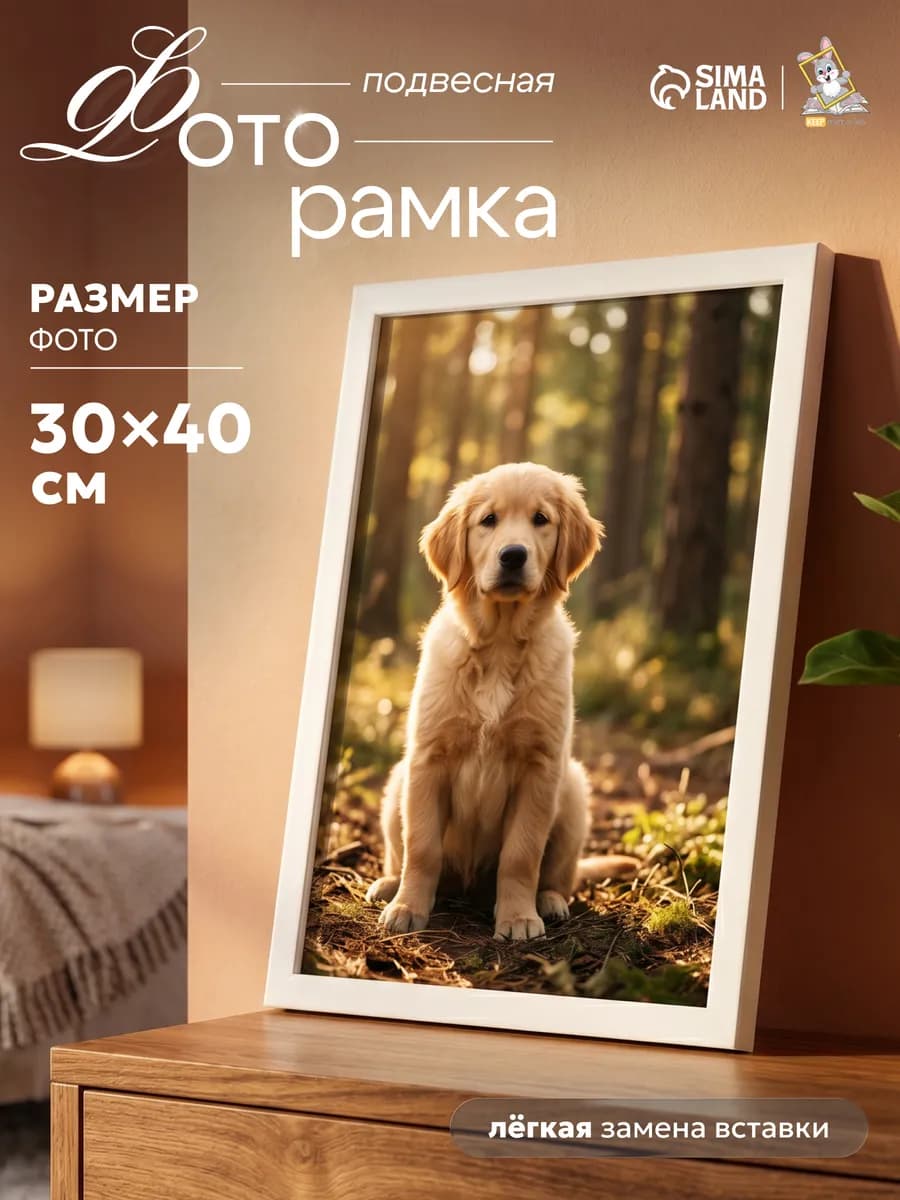 Фоторамка белая А3 30х40 см
