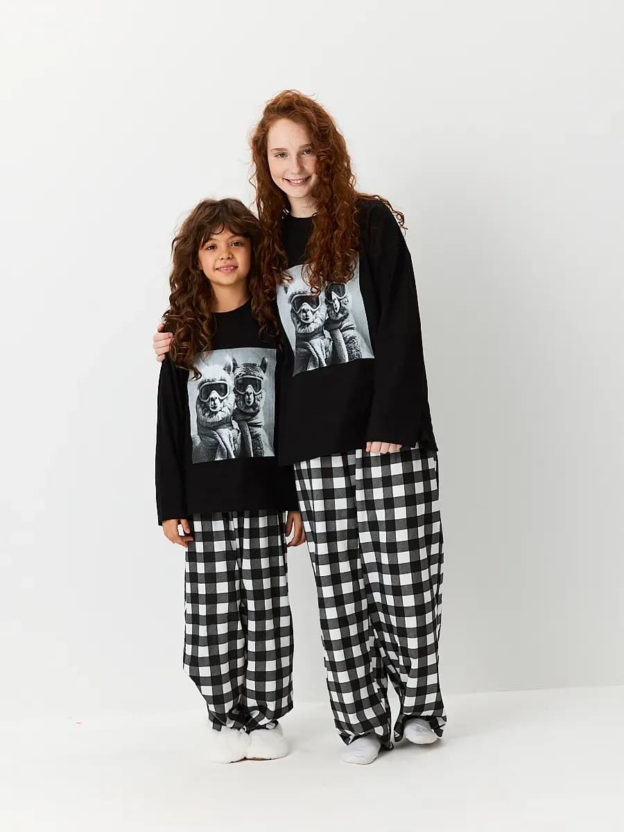 Пижама оверсайз со штанами хлопок 100%