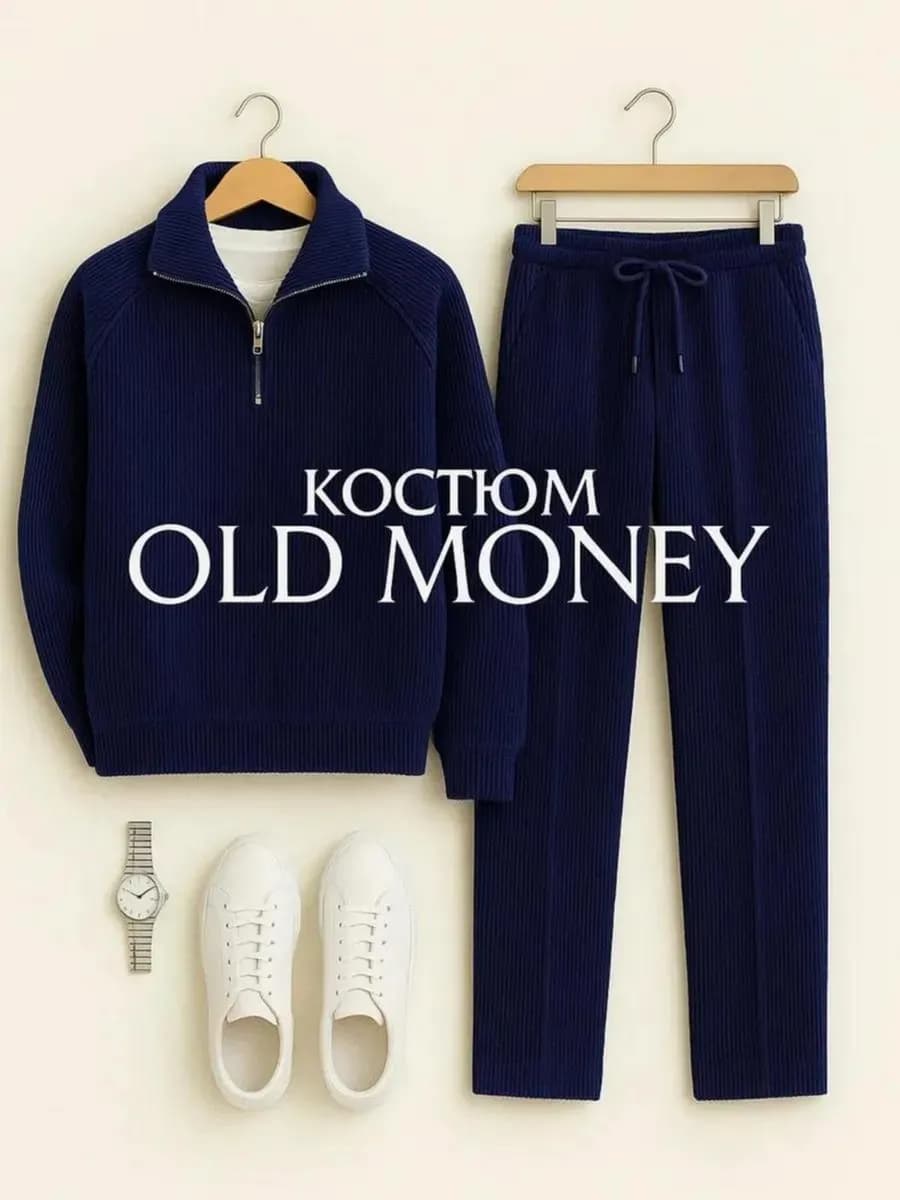 Спортивный костюм теплый вельветовый old money