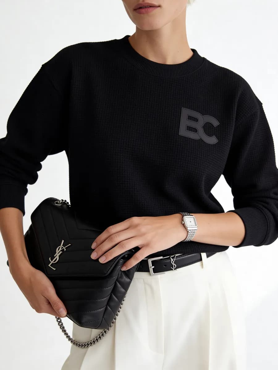 Свитшот оверсайз черный