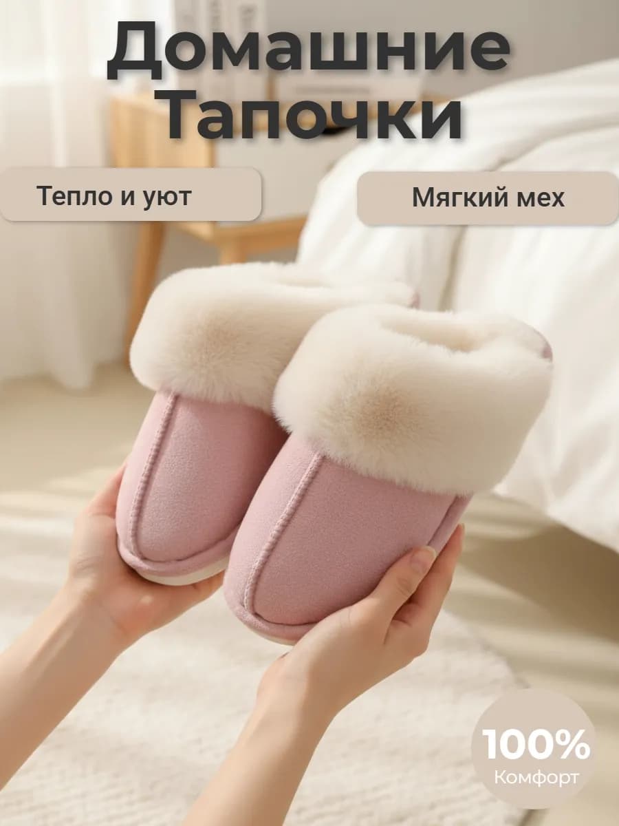 Тапочки домашние меховые