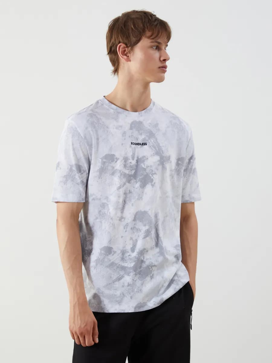 Футболка С Круглым Вырезом И Принтом Для Мужчин