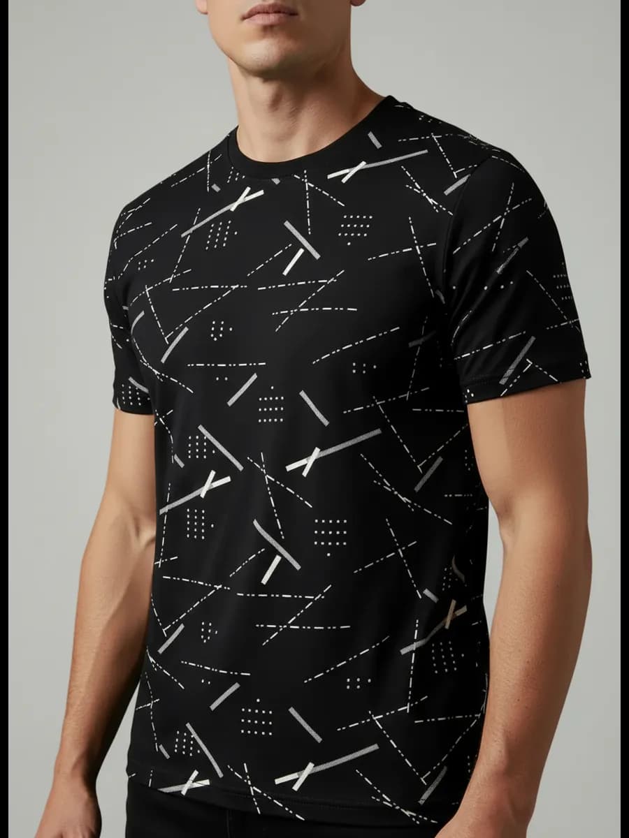 Футболка базовая хлопок с принтом