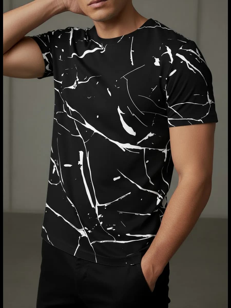 Футболка базовая хлопок с принтом