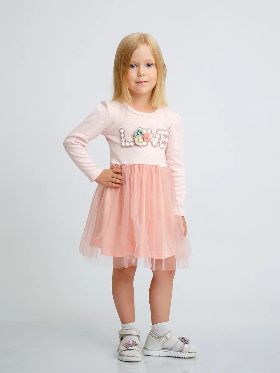 Нарядное платье в садик с длинным рукавом