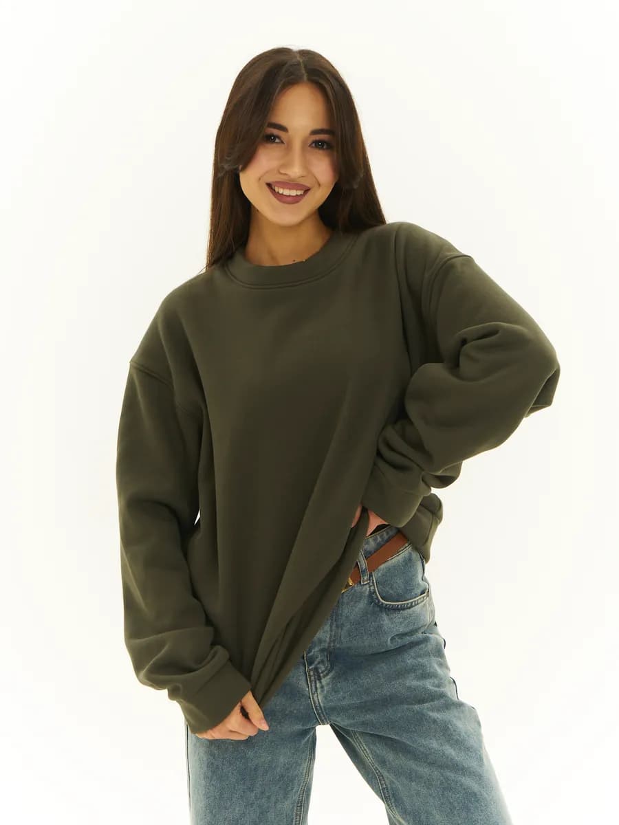 Свитшот оверсайз теплый с начесом