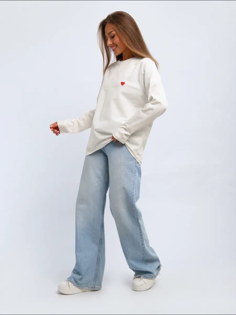 Лонгслив женский оверсайз