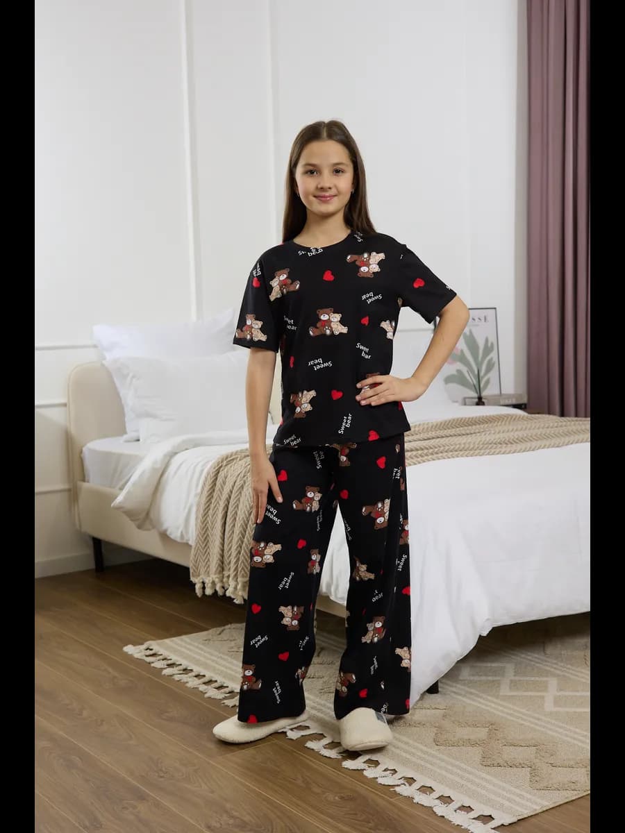 Пижама со штанами и футболкой для подростка - фото 1