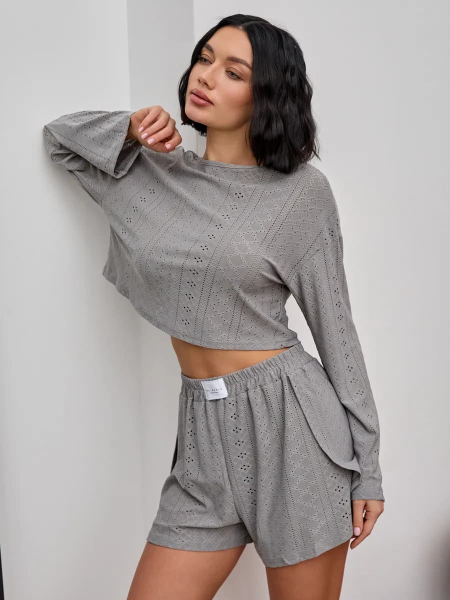 Пижама с шортами домашний комплект