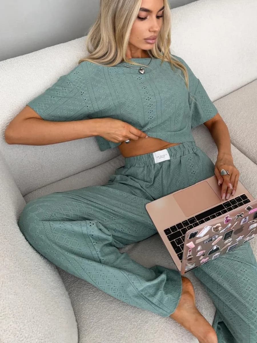 Пижама со штанами домашний комплект