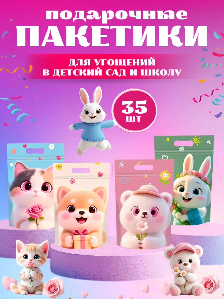 Пакетики для сладостей в детский сад и школу