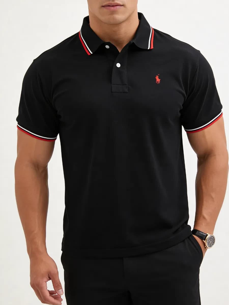 Футболка поло с коротким рукавом - фото 1