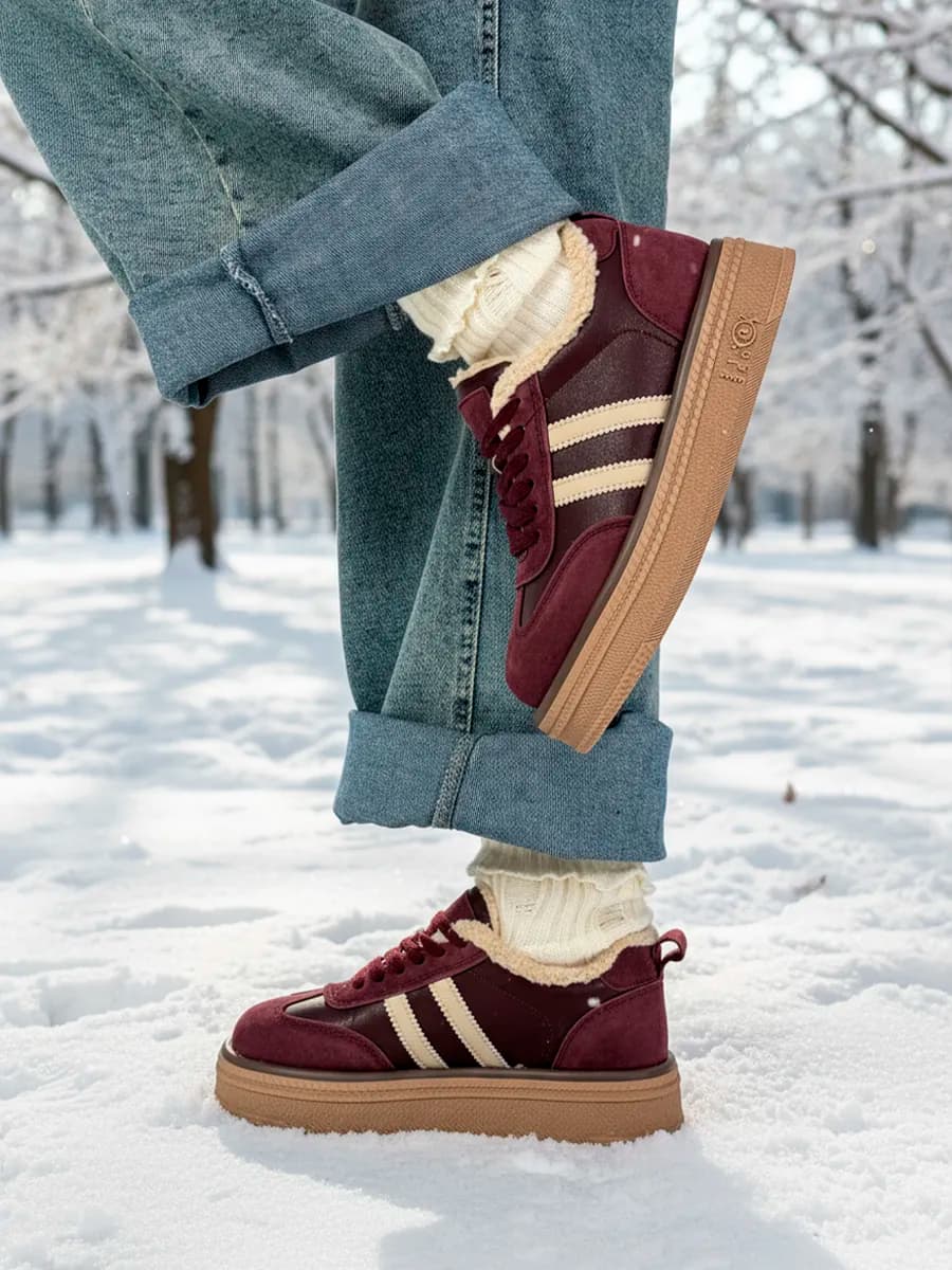 Кроссовки зимние натуральная замша на платформе