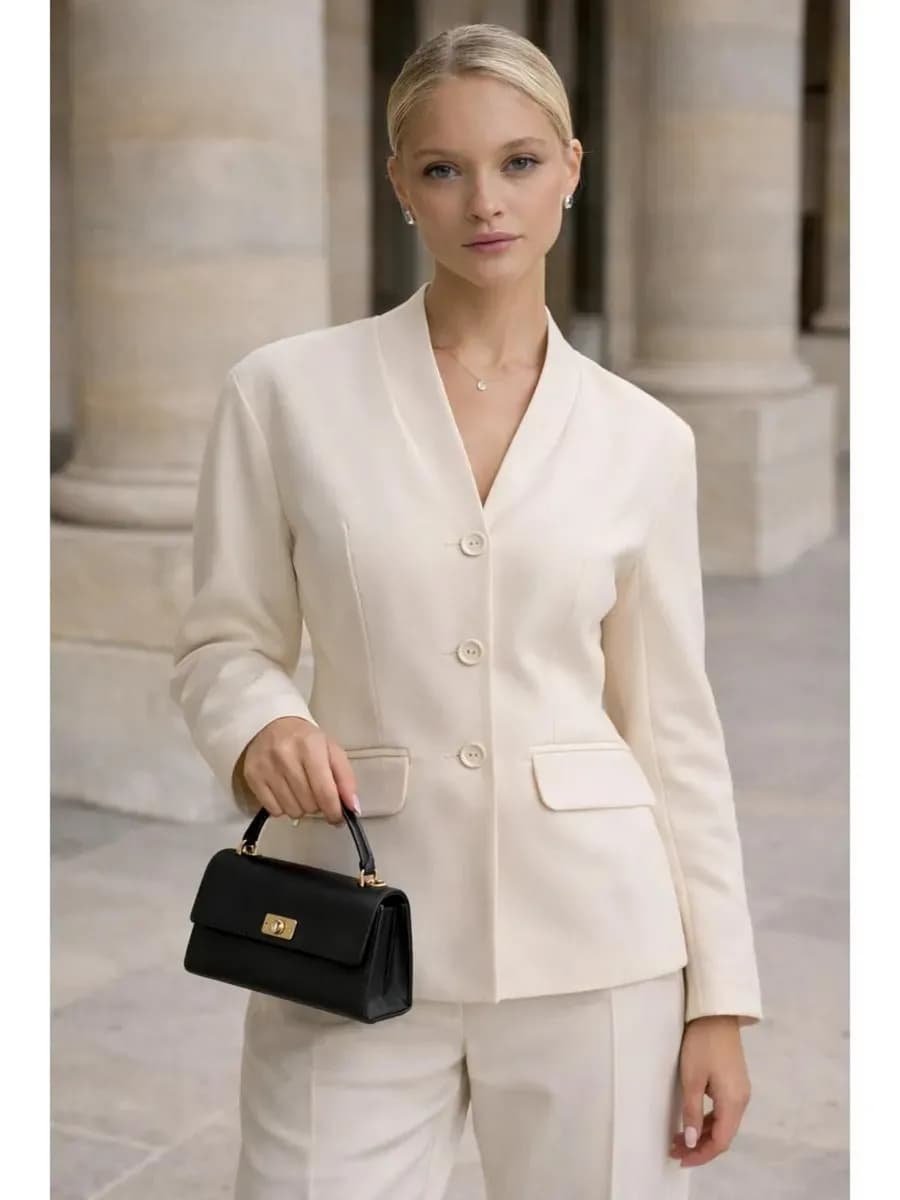 Пиджак классический приталенный с баской