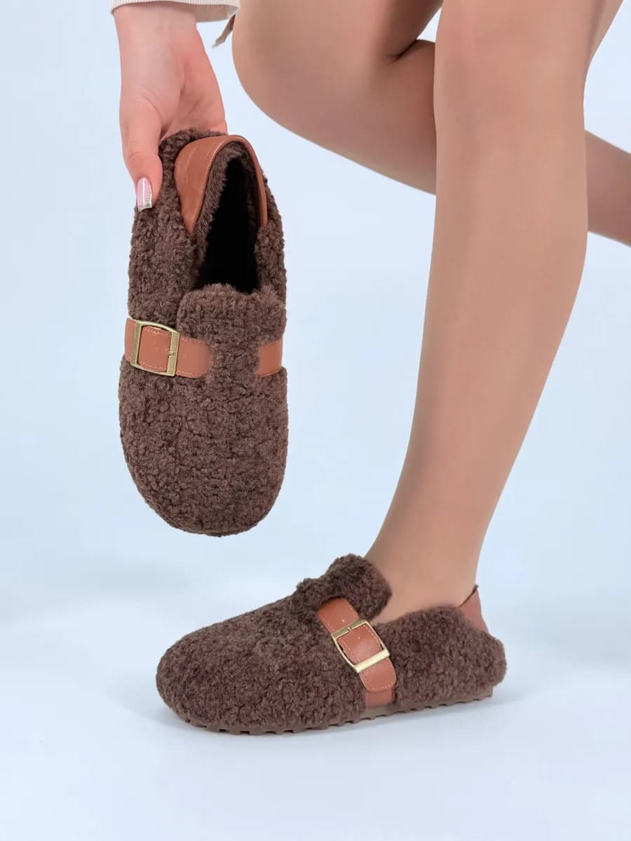 Балетки меховые