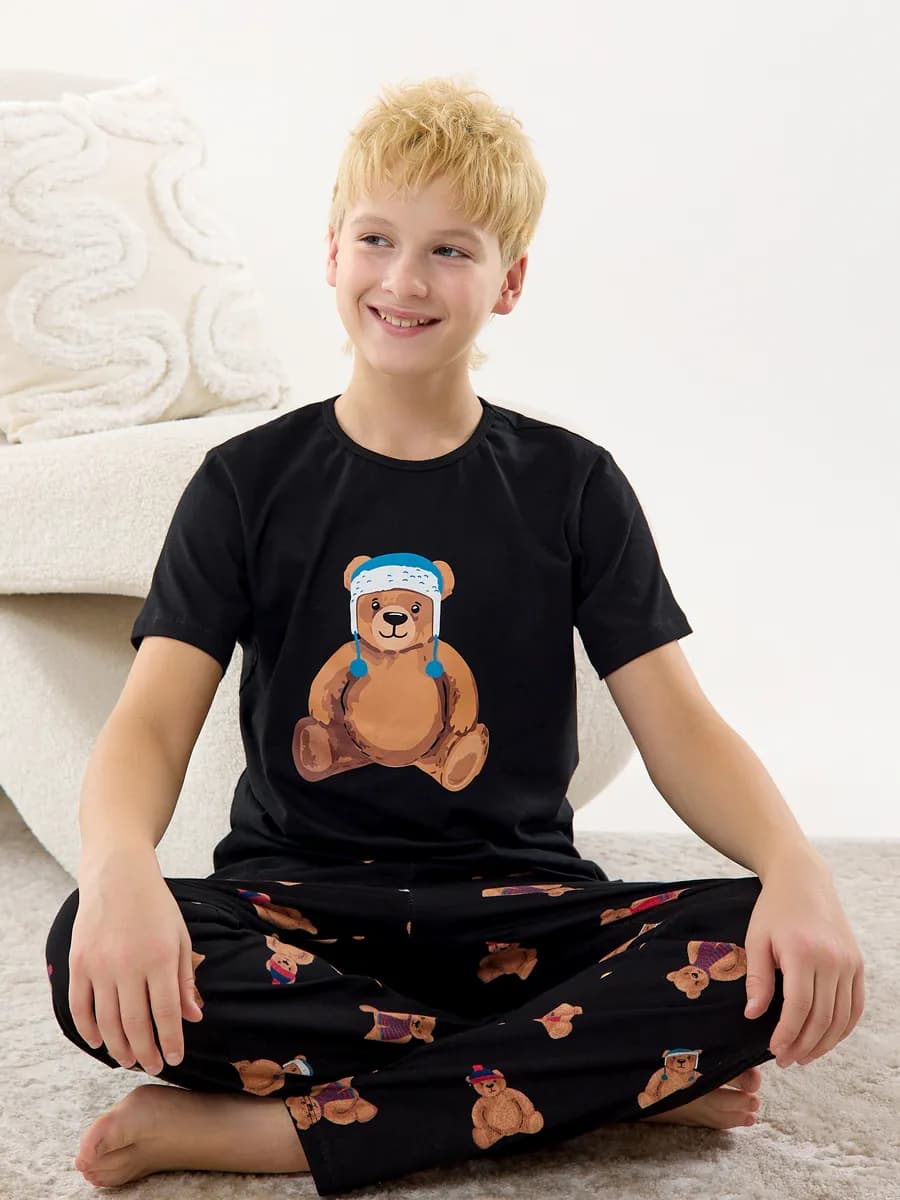 Пижама Новогодняя со штанами и футболкой