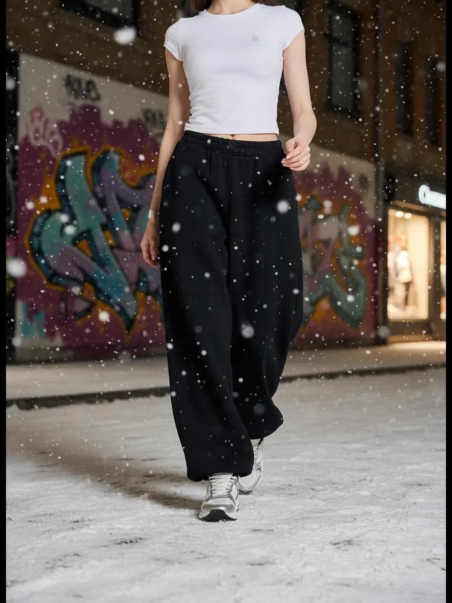 Спортивные брюки джоггеры с высокой талией